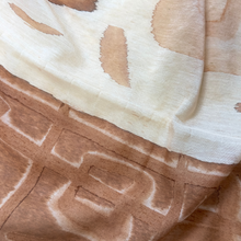 Mridvika – Light Brown Chanderi Marble Print Unstitched Suit Set