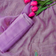Tarunika – Lavender Mulmul Chanderi Unstitched Dori & Resham Embroidered Suit Set