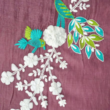 Mridvika – Mauve Taupe Mulmul Chanderi Unstitched Dori & Resham Embroidered Suit Set