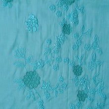 Meheriya – Ferozi Mulmul Chanderi Unstitched French Knot & Appliqué Embroidered Suit Set
