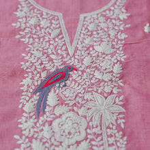 Ruhani – Pink Cotton Chanderi Unstitched Dori & Resham Embroidered Suit Set
