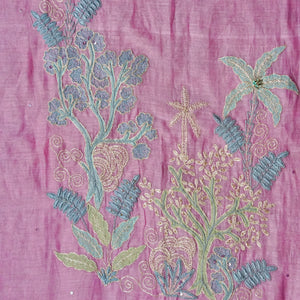 Blush Sequin Reverie – Pink Mulmul Chanderi Unstitched Zari & Pearl Embroidered Suit Set