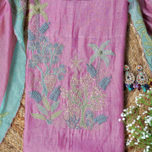 Blush Sequin Reverie – Pink Mulmul Chanderi Unstitched Zari & Pearl Embroidered Suit Set