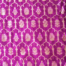 Royal Zari Echo – Purple Banarasi Chanderi Unstitched Zari Woven Suit Set