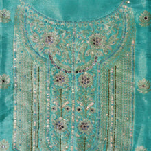 Mint Zari Mirage – Mint Green Banarasi Tissue Unstitched Mirror & Zari Embroidered Suit Set