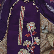 Ambeer Saaz – Purple Crepe Embroidered Party & Semi-Formal Suit Set